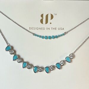 BP luxe layer necklaces silver ocean breeze